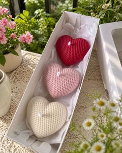 Set of 3 Heart-Shaped Candles