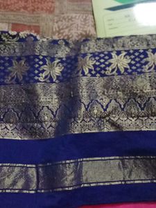 Elegant Pink &amp; Blue Saree