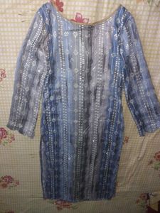 Beautiful Printed Kurta with Embellishments