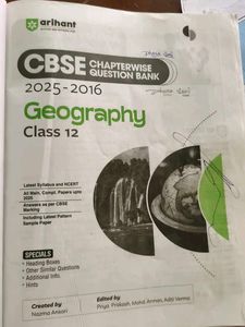 Arihant CBSE Geography Class 12 All Chapter cover