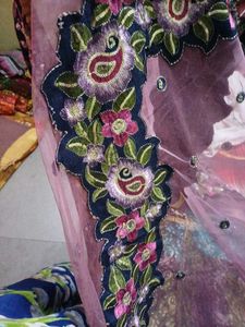 Embroidered Silk Blend Saree