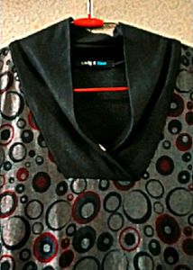 Sleek Circle Print Cowl Neck Top ❤️