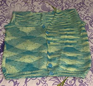 Hand-Knitted Striped Vest