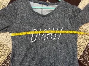 Grey Marled Graphic Sweatshirt