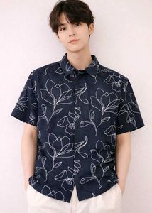 Men's Floral Print Short Sleeve Shirt