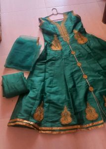 Green Party Wear Gown