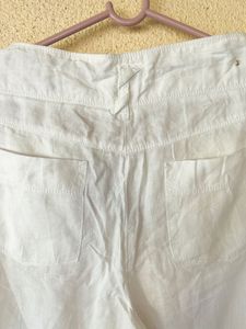 Elegant White Linen Pants