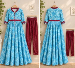sky blue gown