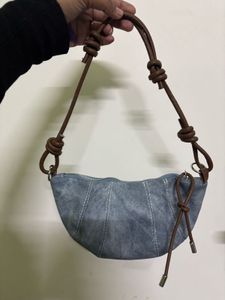 Denim Sling Bag with Knot Detail