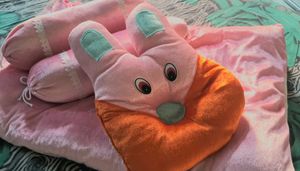 Cute Pink Bunny Baby Bedding Set