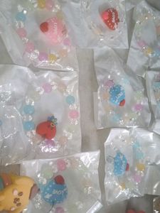 10 Cute Bracelets and 9 spirql hair tiesfor Girls