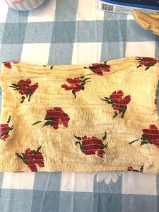 Chic Floral Smocked Tube Top