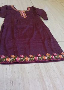 Embroidered Silk salwar kurta
