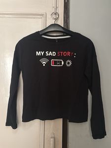 My Sad Story Graphic Long Sleeve Top