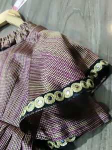 Beautiful Girls Puplum Pattern Blouse With Frill S
