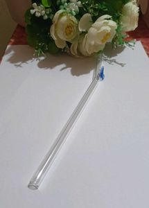 Butterfly glass straw-Blue
