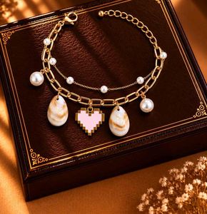Anti Tarnish Double Layer Bracelet with Charms