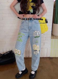 Tokyo Talkies Light washed printed denim