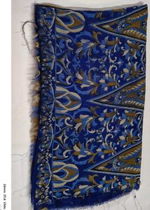 Vintage Blue Floral Print Soft Fabric 4.5 meters