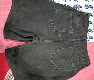 Black Denim Shorts