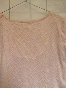 Pink Zebra Print V-Neck Tee
