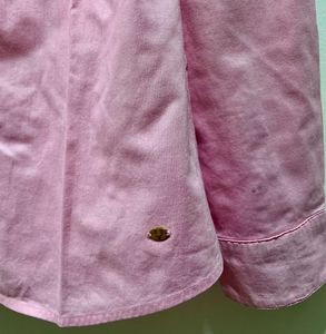Allen Solly Pink Cotton Rich No Peep Shirt Women