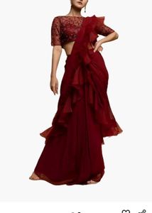 Elegant Maroon Saree