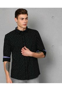 Men's Black Printed Shirt