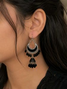 Boho Crescent Moon Dangle Earrings