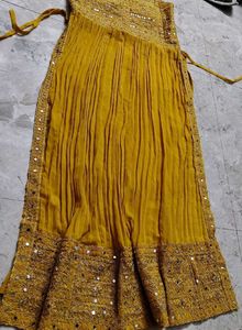 Stunning Yellow Embroidered Naira Cut Suit Set