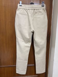 Cuuui Korean Beige Jogger Pants with Drawstring
