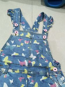 Cute Butterfly Denim Overalls for Girls