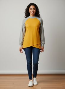 ROADSTER Stylish Color Block Long Sleeve Top
