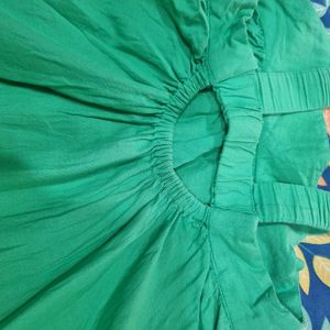 Bright Green Embroidered Summer Dress