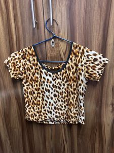 cheetah crop top