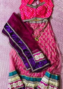 Combo…Price Drop Alert 🎉🥳🎉Lehenga Pink Purple