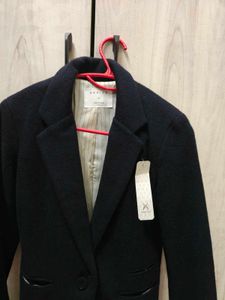 Denim Co. Navy Wool Blend Coat