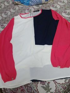 Color Block Long Sleeve Top