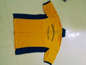 Men's Yellow &amp; Navy Polo Shirt