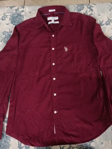US Polo Assn. Wine/Maroon Long Sleeve Shirt