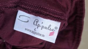 Maroon Mock Neck Thumbhole Top