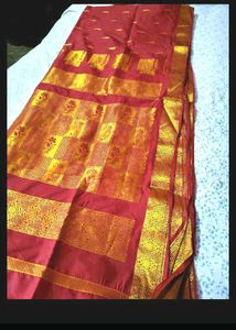 Exquisite Red &amp; Gold Silk Saree