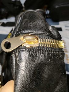 Black Faux Leather Backpack