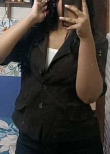 Chic Brown Blazer Jacket