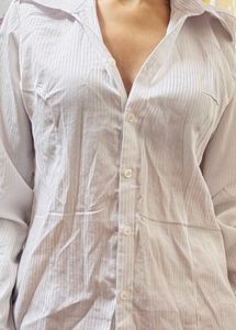 Chic White Button-Down Shirt