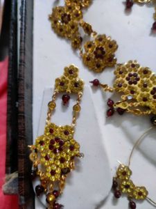 Stunning Gold Tone Bridal Jewellery Set pakistani