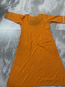 Orange Kurta Set with Pants