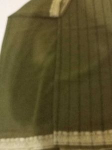 Olive Green Saree with Blouse