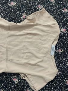 Chic Beige A-line Dress
