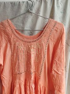 Peach Ethnic Kurta Set